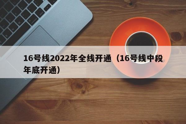 16号线2022年全线开通（16号线中段年底开通）